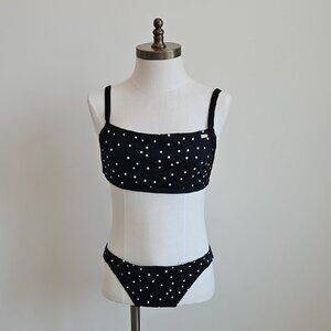 Roxy Black Polka Dot Bikini Set
